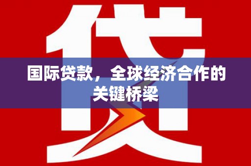 沈丘国际贷款，全球经济合作的关键桥梁