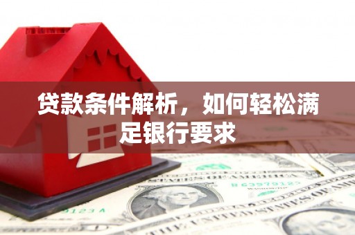 沈丘贷款条件解析，如何轻松满足银行要求