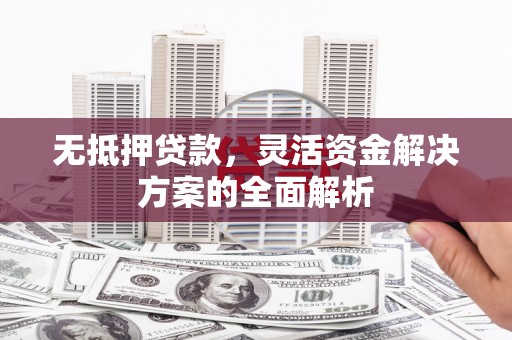 沈丘无抵押贷款，灵活资金解决方案的全面解析