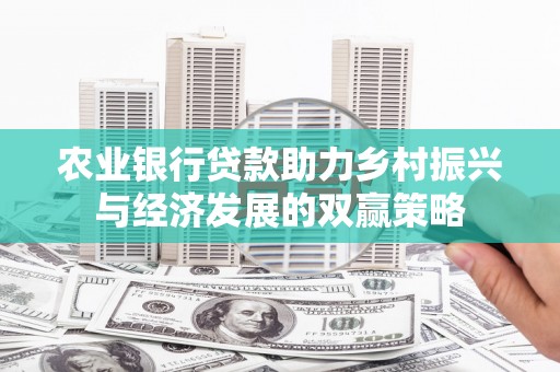 沈丘农业银行贷款助力乡村振兴与经济发展的双赢策略