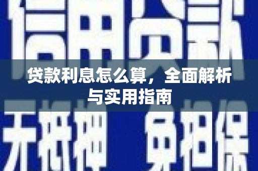 沈丘贷款利息怎么算，全面解析与实用指南
