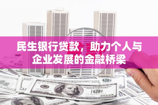 沈丘民生银行贷款，助力个人与企业发展的金融桥梁