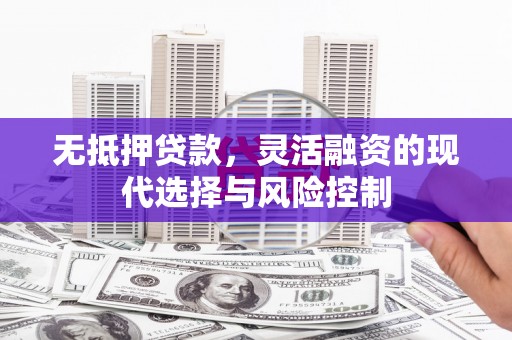 沈丘无抵押贷款，灵活融资的现代选择与风险控制