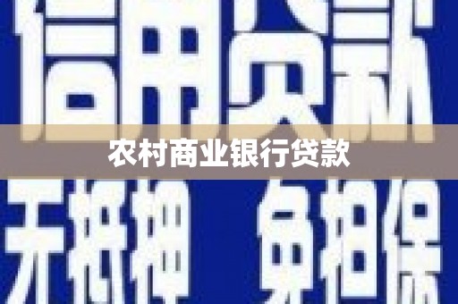 沈丘农村商业银行贷款