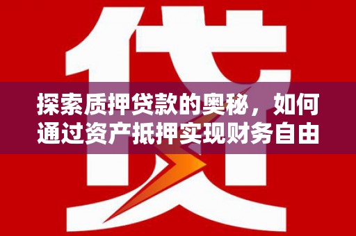 沈丘探索质押贷款的奥秘，如何通过资产抵押实现财务自由