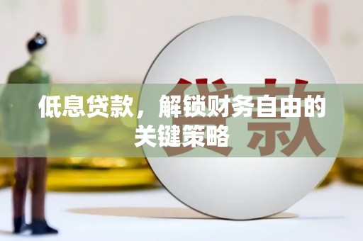 沈丘低息贷款，解锁财务自由的关键策略